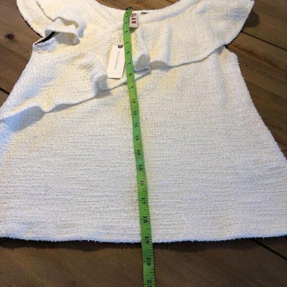 Anthropologie Dolan Cream Cotton Ruffle Top Size X Small NWT - Picture 11 of 12